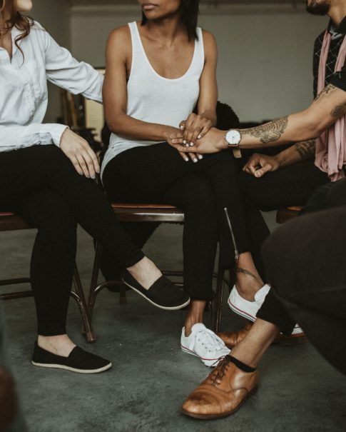 Diverse people in a rehab session Diverse people in a rehab session